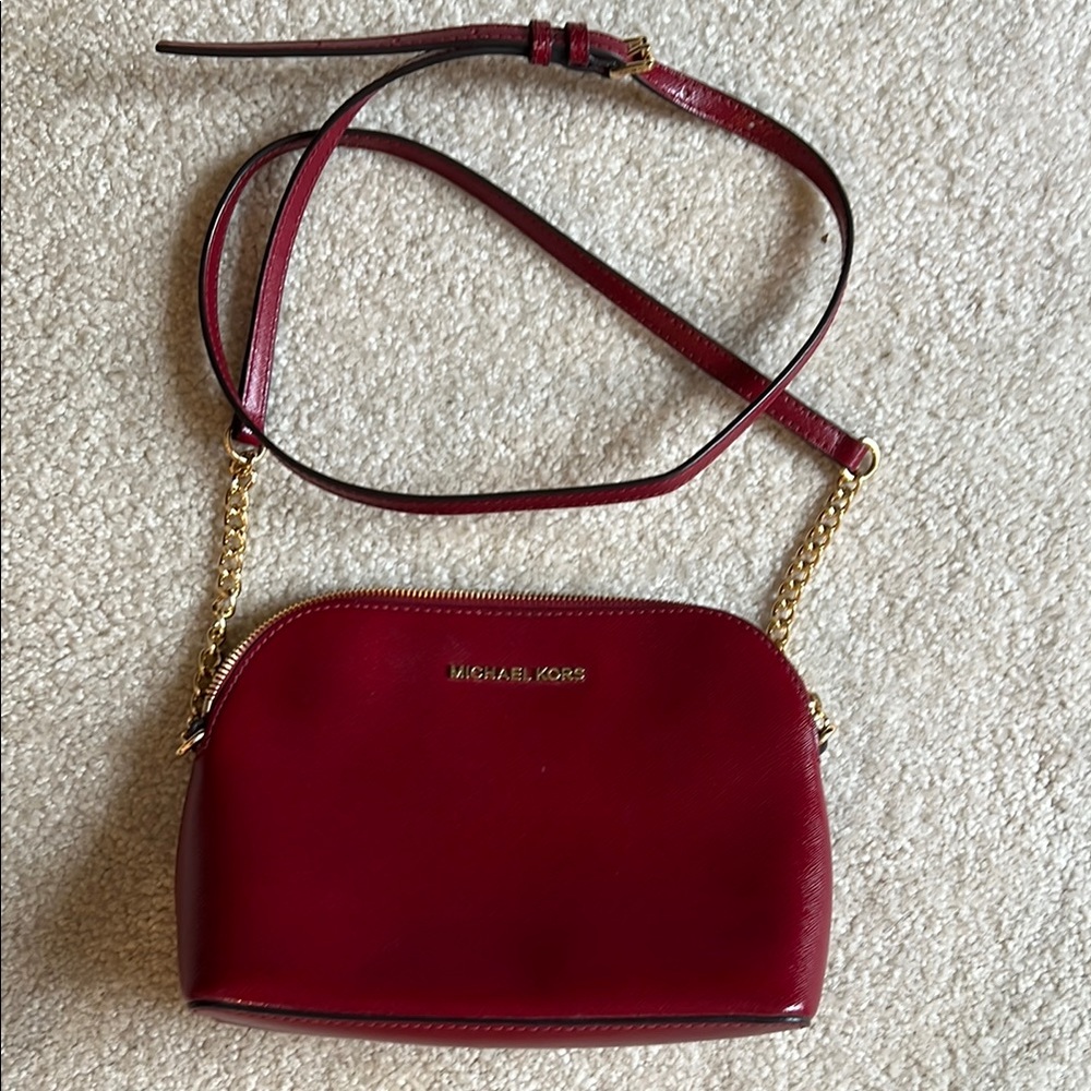 Michael Kors Red Crossbody Bag with Adjustable Strap